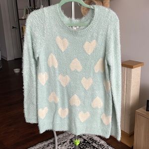 Blue crew neck sweater